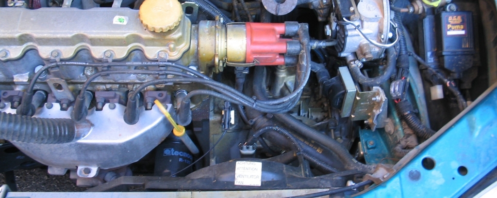 car engine under the hood